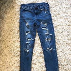 American Eagle distressed skinny jeans
